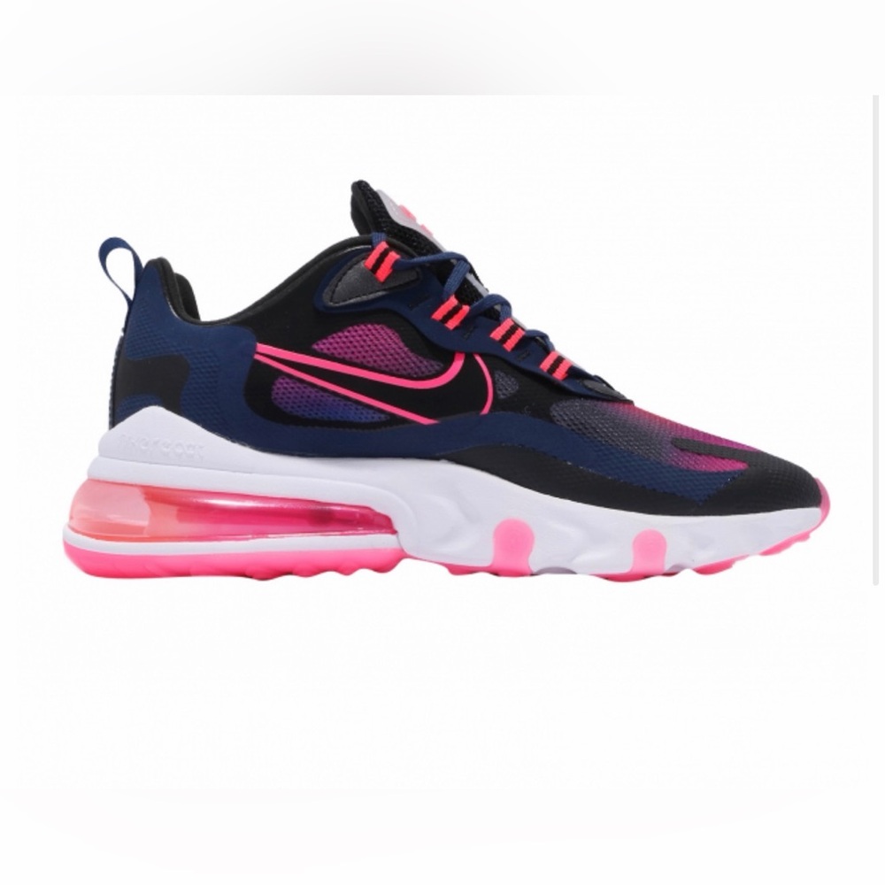 NIB Nike Women’s Air Max 270 React SE Midnight Navy Black Marine Size 8 - Picture 3 of 11